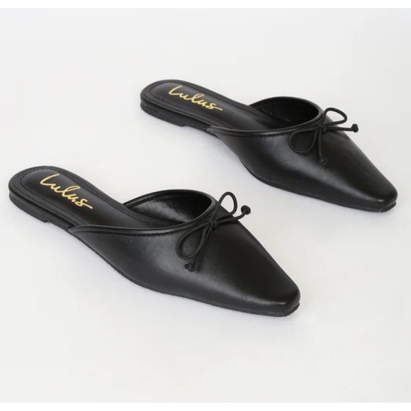 Lulus Shoes - Lulus Women’s Carleigh Black Ballet Mule Slides - Size 10